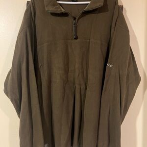 EUC VINTAGE Y2K Nike 90s Quarter Zip Pullover XXL Brown Sweatshirt Embroidered